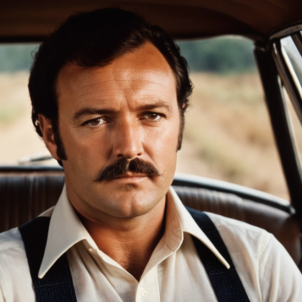 RAW Photo, HenryHill, photo of a man wearing a white wifebeater tank top, (smoke vapor:1.4), staring at viewer, movie still from goodfellas, moody atmosphere, 1960s american car, hands on big steering wheel, 1960s style, skin pores and imperfections, (high detail skin:1.2), (100mm lens), Fujifilm XT3, trending on ArtStation, trending on CGSociety, Intricate, High Detail, Sharp focus, dramatic, life like texture, hdr, subsurface scattering, global illumination, film still, Film-like, bokeh, 3d, vivid color/raytraced/warm colors, photorealistic painting art by midjourney and greg rutkowski, cinematic, 40mm f/2.8, remastered, 8k, 4k uhd