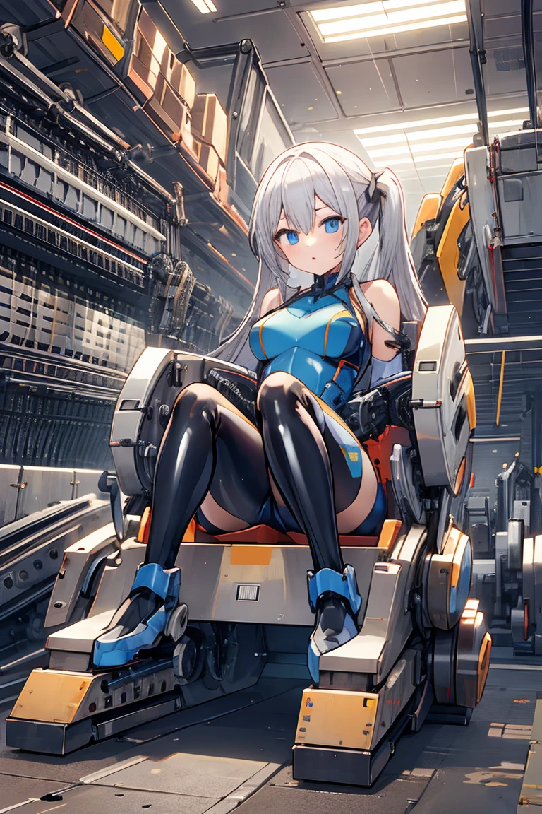 <lora:mechanical:0.7> mechanical chair,sit,(close-up:0.4),(1girl),(outfit:1.5),latex suits,