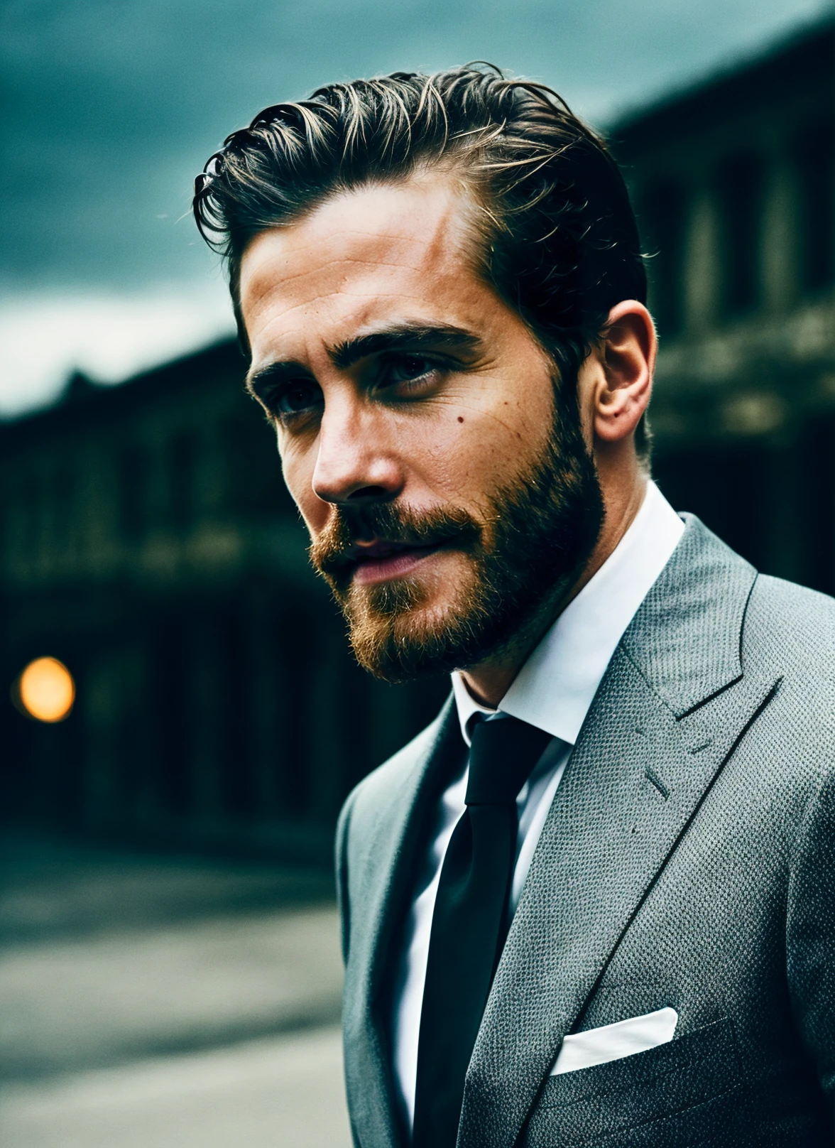 photo of sks man , Cinematic photography, movie mood, cinematic light, compelling composition, storytelling elements, conveys emotion, mood, and narrative depth, creating visually striking images that feel like still frames from a film <lora:locon_jakegyllenhaal_v1_from_v1_64_32:1>