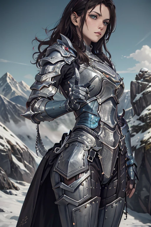 <lora:HXarmour_026:0.9>,mountain,looking down, hxarmour,1girl,(light blue armour:1.3),, ultra-detailed,extremely delicate and beautiful,(by exquisite colors block),masterpiece,best quality,unreal engine 5 rendering,movie light,movie lens,movie special effects,detailed details,HDR,UHD,8K,CG wallpaper,