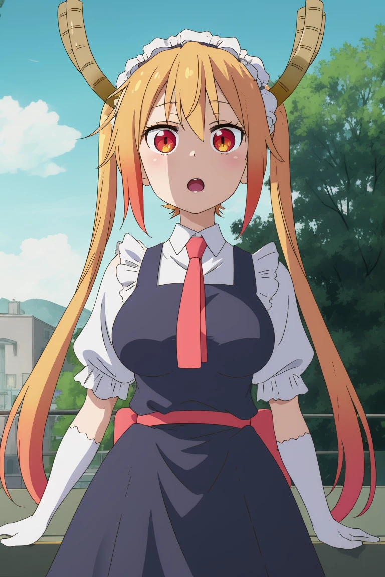 tooru, outdoors, SFW
<lora:Kobayashi-san Chi no Maidragon:0.7>, 8k, masterpiece, absurdres, anime,