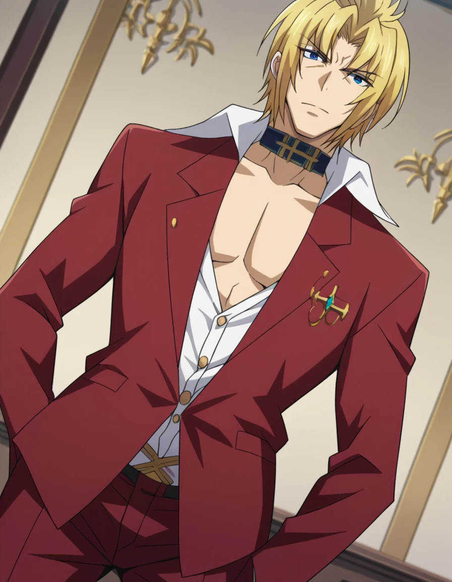 score_9, score_8_up, score_7_up, source_anime, solo, full metal alchemist, Edward elric, smug sinister expression, Sinister, evil, looking at viewer, arms behind back, blonde hair, hair over one eye, amber golden eyes, Chinese dress, red gown, sexy, flat chest, femboy, male, 1boy, genderbend, bulge, penis visible outline, penis bulge outline, open shirt, exposed thighs, erect penis, big erect penis, erect penis outline, BDSM bondage dungeon room, BDSM dungeon setting
