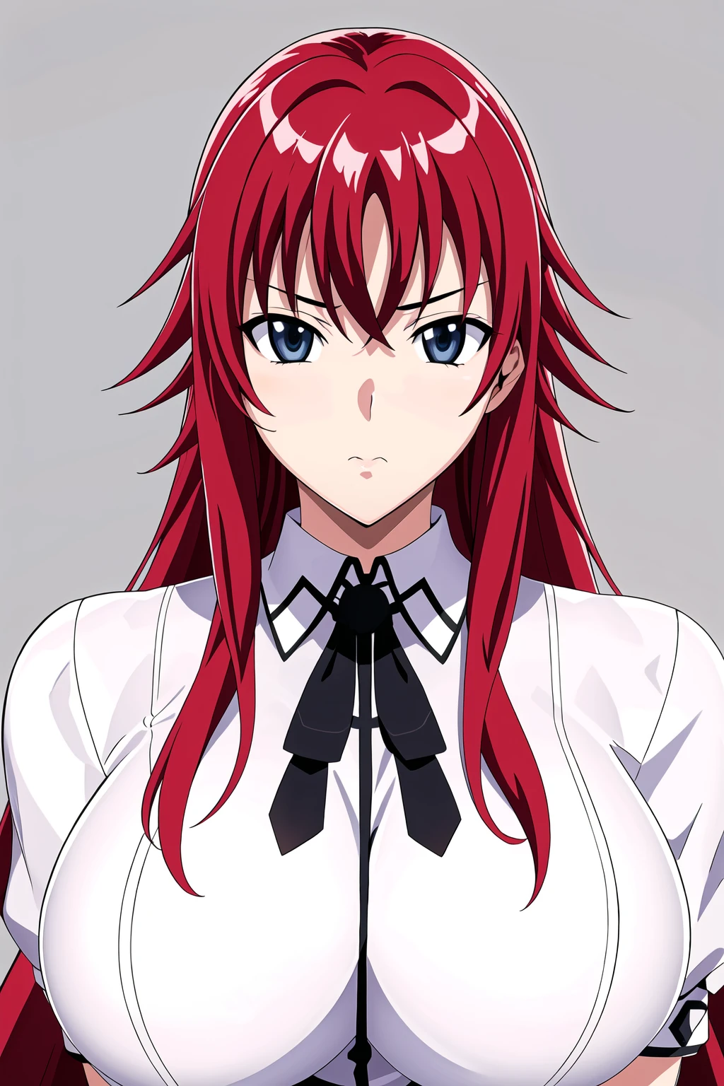 Simple White Background,
dynamic pose,standing at attention,
Black neckwear,white shirt,short_sleeves,
Red pleated skirt,school uniform,
<lora:Rias_Gremory_DxD-KK77-V2:0.7>,
Red_hair,Very_long_hair,Blue_EYES,Bangs,
<lora:Oda_Non_Style-KK77-V2:0.3>,<lora:more_details:0.2>,<lora:Highschool_DXD_Style-KK77-V1:0.3>,
1 girl, 20yo,Young female,Beautiful long legs,Beautiful body,
Beautiful Nose,Beautiful character design, perfect eyes, perfect face,expressive eyes,perfect balance,
looking at viewer,(Focus on her face),closed mouth, (innocent_big_eyes:1.0),(Light_Smile:0.3),
(Beautiful,large_Breasts:1.6), (beautiful_face:1.5),(narrow_waist),