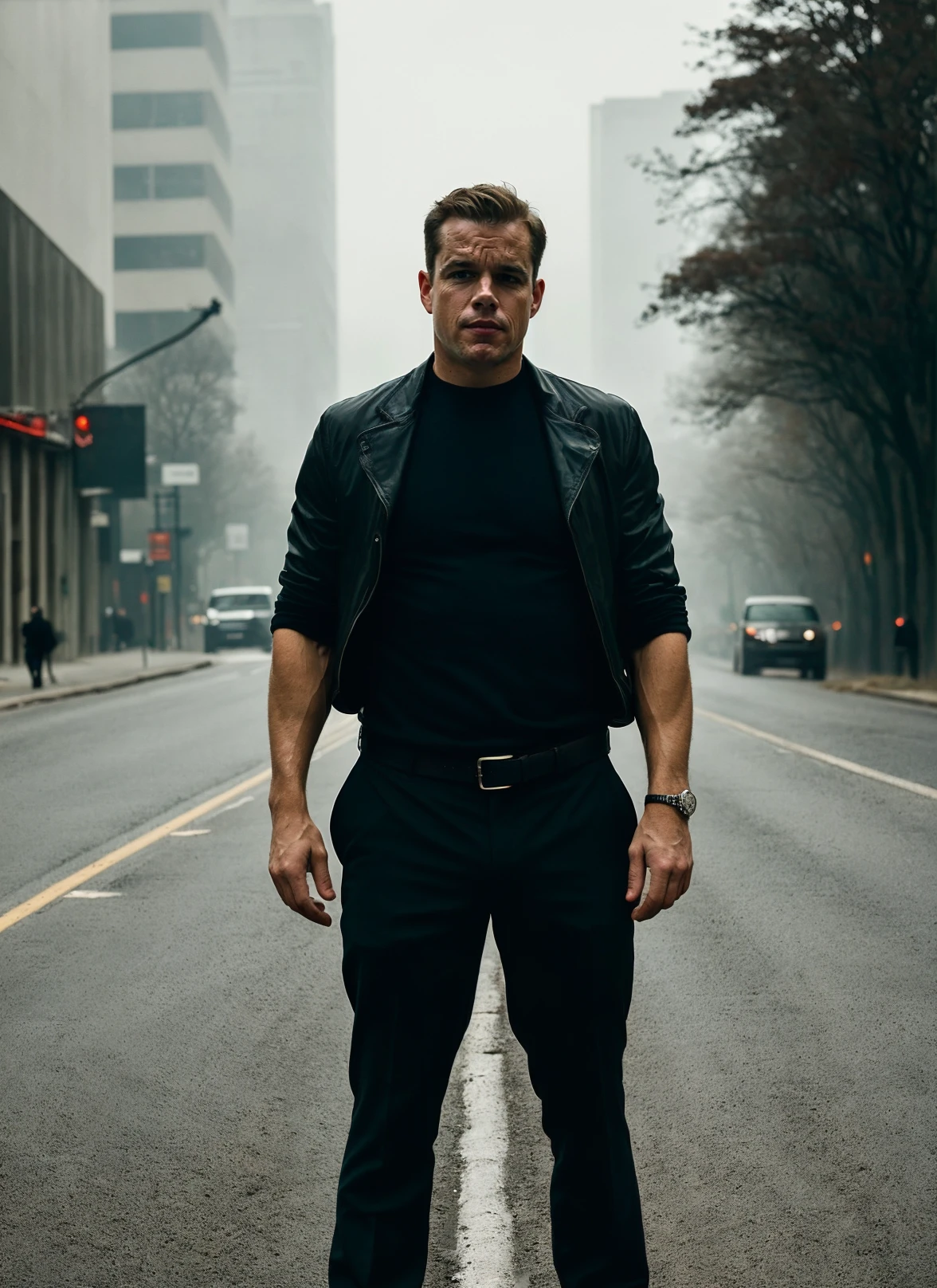 photo of sks man , Cinematic photography, movie mood, cinematic light, compelling composition, storytelling elements, conveys emotion, mood, and narrative depth, creating visually striking images that feel like still frames from a film <lora:locon_mattdamon_v1_from_v1_64_32:1>