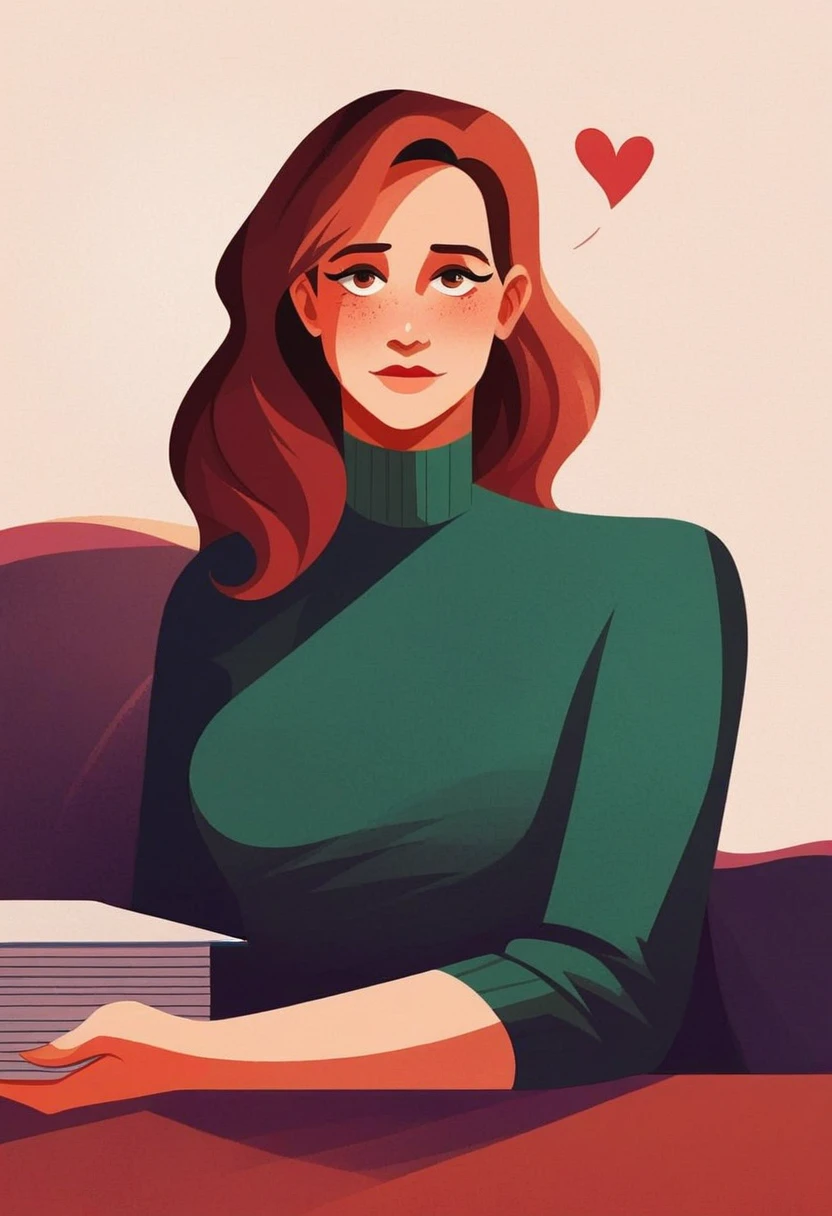 Simple flat illustration style  - Pony Diffusion XL LoRa v1.0