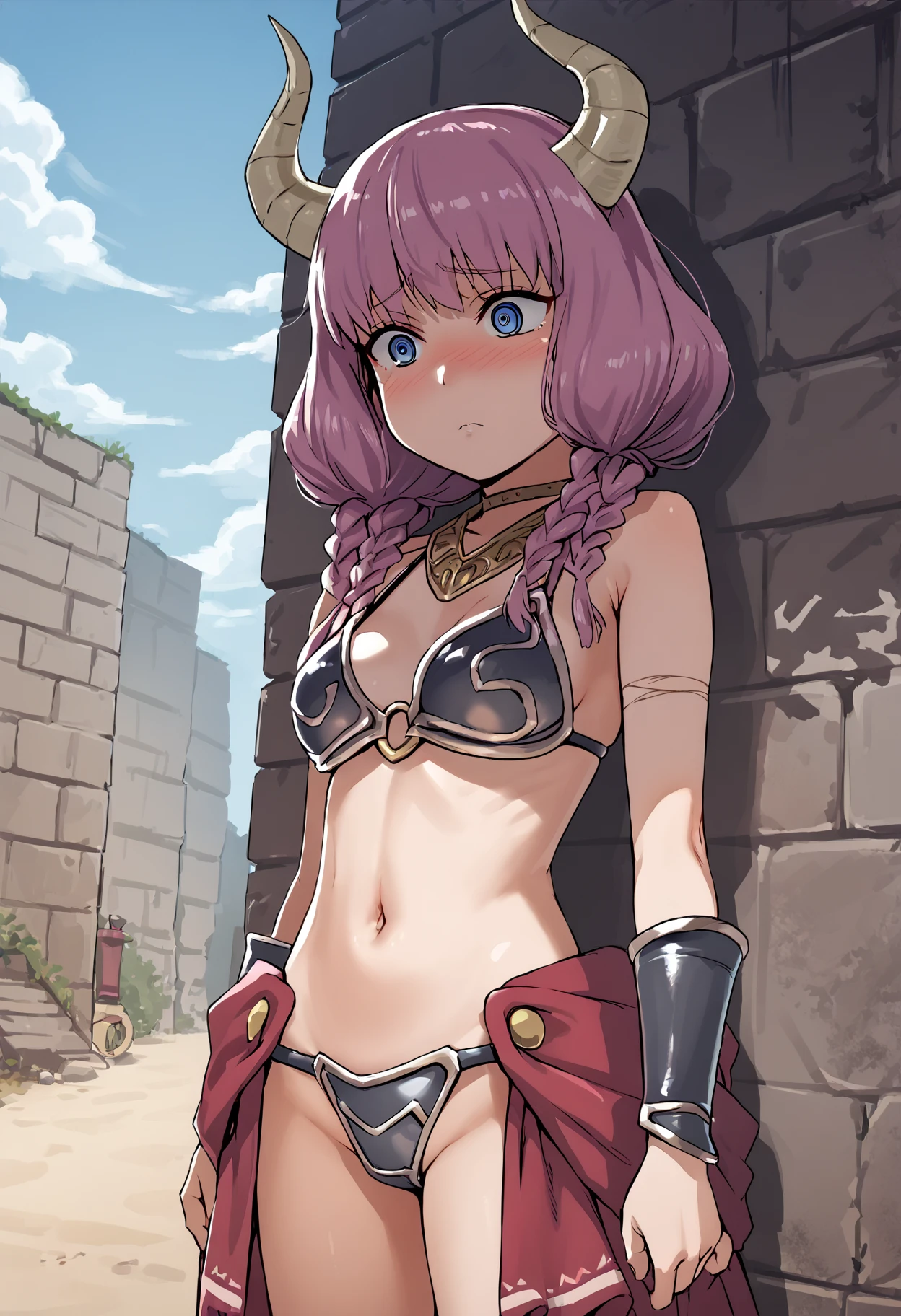 score_9, score_8_up, source_anime,
asanagi, <lora:sdxl_asanagi_v1:0.4>, <lora:Smooth Anime Style LoRA XL:0.6>, <lora:SuimitsutouKoubou-1024-Prodigy-32:0.35>, <lora:muk_pony_v1:0.25>, by muk \(monsieur\)
BREAK,
1girl,<lora:Aura_PDXL_resized:1>, auraGuillotine, horns,
bikini armor, shy,
outdoors
