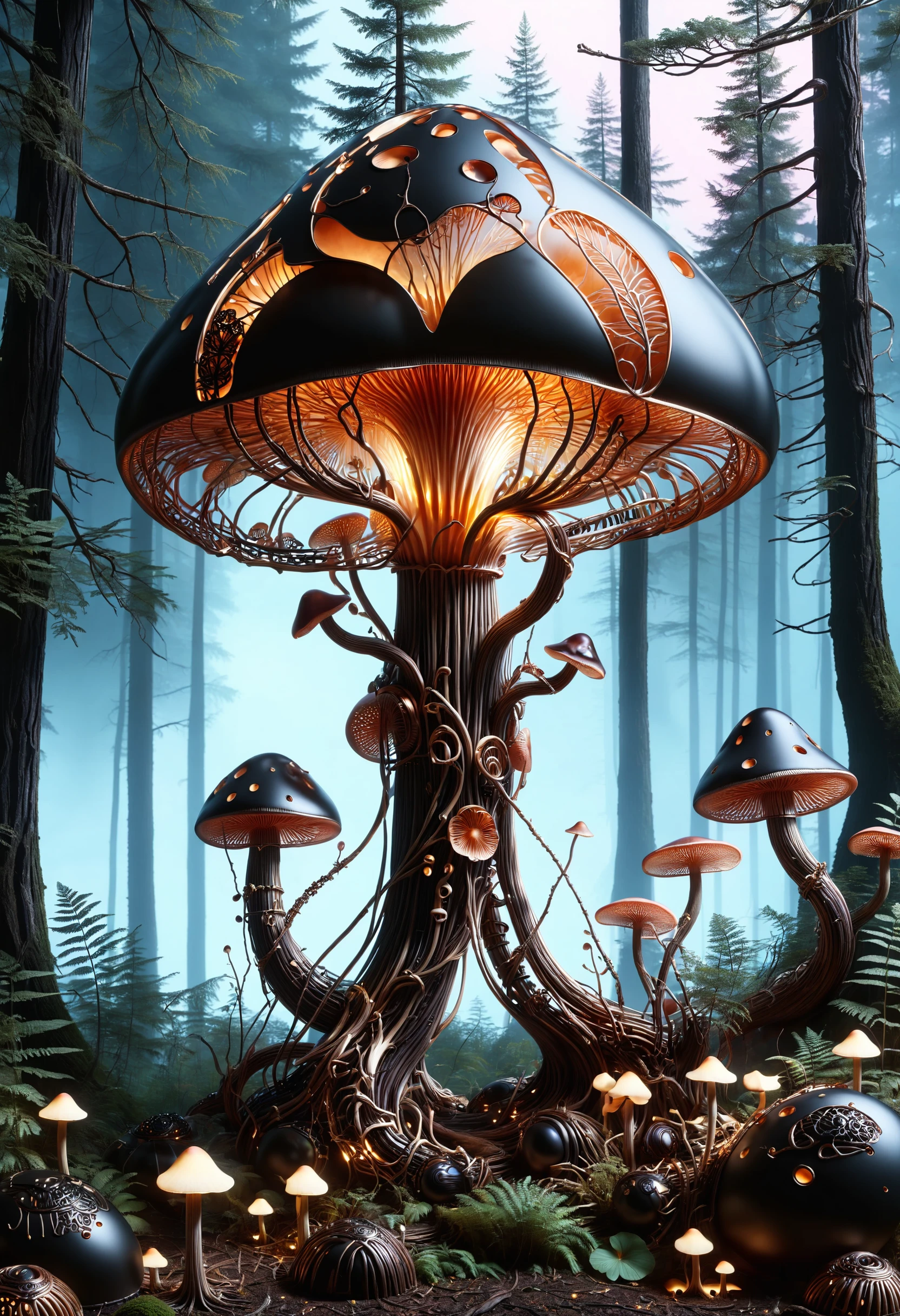 dark and dramatic molecular gastronomy, vibrant baroque neoncore magical tevphaestus francid mushroom with pitch black exoskeleton mycelium armor, acidwave, aesthetic epic, trending on artstation, intricate artwork by Tooth Wu and Greg Rutkowski, octane render, cinematic, hyperrealism, magical forest at night
<lora:dvr-frft:0.8> dvr-frft <lora:dvr-cpwr:1> dvr-cpwr