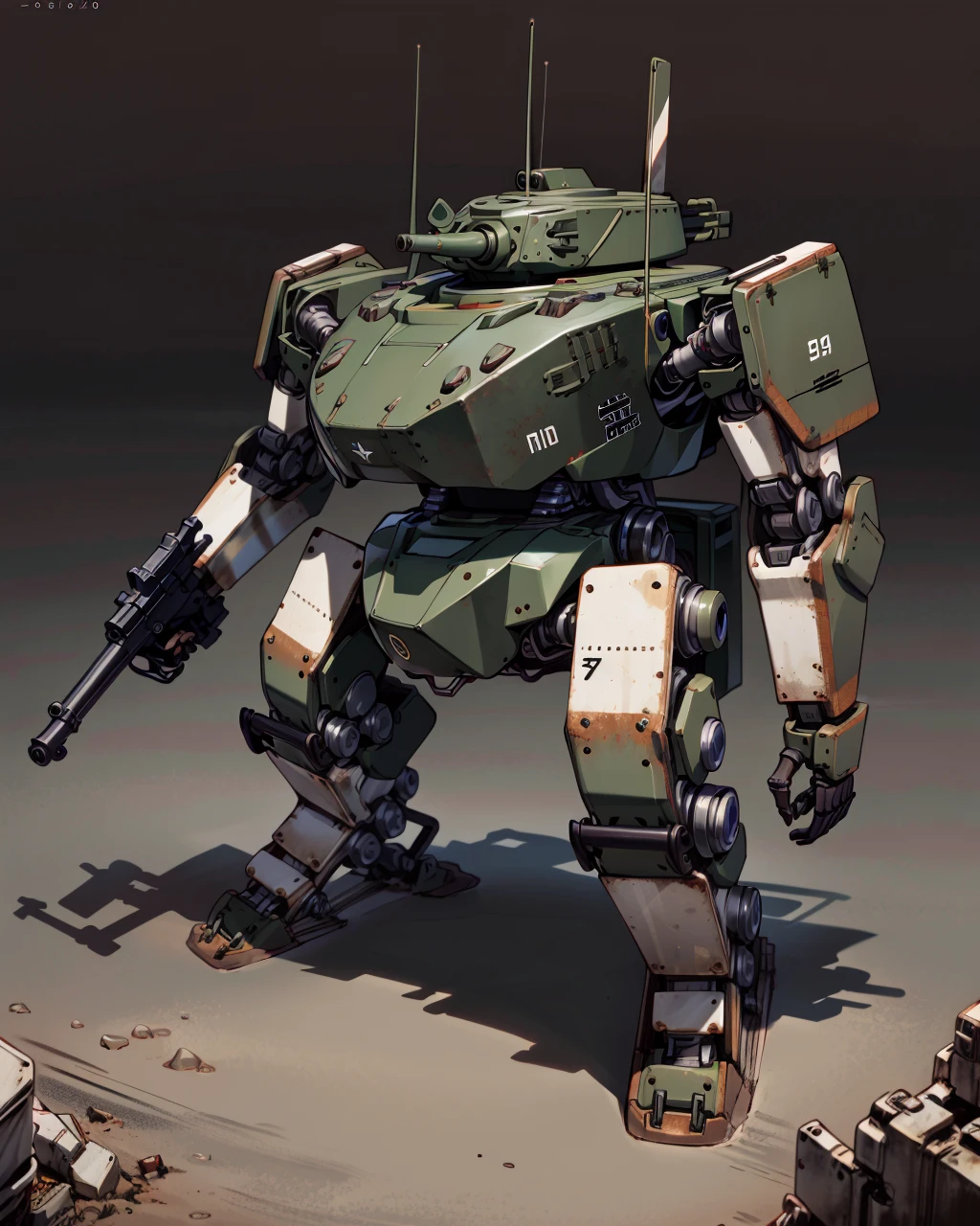 best quality,masterpiece,highly detailed,ultra-detailed,exoskeleton science fiction, 
<lora:neg4all_bdsqlsz_V3.5:-1>   
  <lora:tankhead:1>cannon, cross, machine gun, machinery, mecha, military, military vehicle, no humans, open hands, robot, science fiction, sword, tank, tankhead, uniform, <lora:cartoonisationer-V4-8:0.75><lora:cartoonisationer:0.75> <lora:cartoonisationer-21st_ce:1.25>