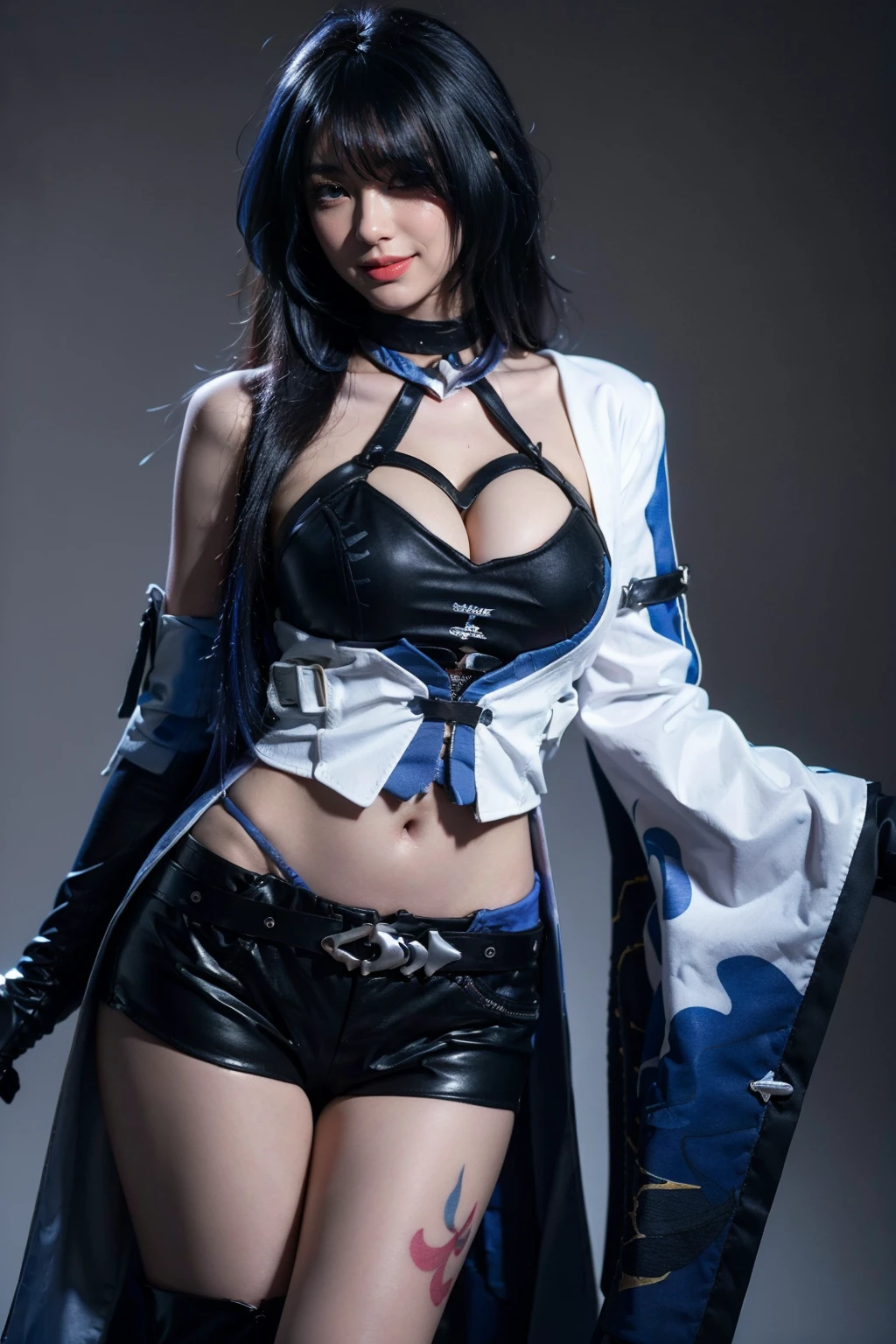 Gundam (RX78\), Ultra High Definition, Best Quality, Photography, 4K, (Photorealistic:1.4), 1 Girl, Solo, (Full Body: 1.1), Black Hair, (Smile), (14 Years Old Beautiful Girl), (Small Slim), (H Cup Big) Beautiful Face, Beautiful Eyes, (Cleavage Exposed), (Navel Exposed), (Arm Exposed), (Thighs Exposed) (White, Blue, Red, Yellow, Color Micro Bikini Mecha Armor) (Gundam Style Sexy Cosplay), (At a crowded cosplay venue in the disaster prevention park outside Makuhari Messe), Mechanical Armor, Depth of Field, Motion Line, Perky Breasts, Bra Lift, Chest Slip, Full Body, Standing, Photorealistic, (Turned to Viewer: 1.2), Beautiful Detailed Body and Face, Sakimichan HDRIAfrofuturistic, Amorance, Afrofuturistic, 150 mm, Beautiful studio soft light, Rim light, Vivid detail,Hyperrealistic, Anatomical, Facial muscles, Microchip, Elegant, Beautiful background, Octane rendering, 8k, Best quality, Masterpiece, Illustration, Very delicate and beautiful, Very detailed CG ,Unity, wallpaper, (realistic, photorealistic:1.37), amazing, fine details, masterpiece, top quality, official art, highly detailed cg unity 8k wallpaper, absurdity, full body,