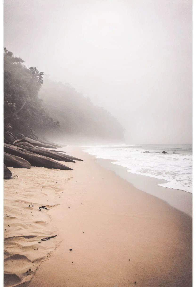 lith_tura_PE, instagram photo, a foggy beach in sri lanka