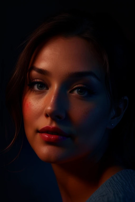 DEN_dakota_jade,
((headshot:1.2) portrait on a (plain dark background:1.2), (headshot:1.2), (face focus:1.1), intricate (beautiful eyes:1.2), (wide open eyes:1.1), Big eyes, clean photo, lighting from behind, (Red lighting from the left:1.3), (Blue lighting from the right:1.3):1.2),
bokeh, f1.4, 40mm, photorealistic, raw, 8k, textured skin, skin pores, intricate details <lora:epi_noiseoffset2:1>, epiCRealism