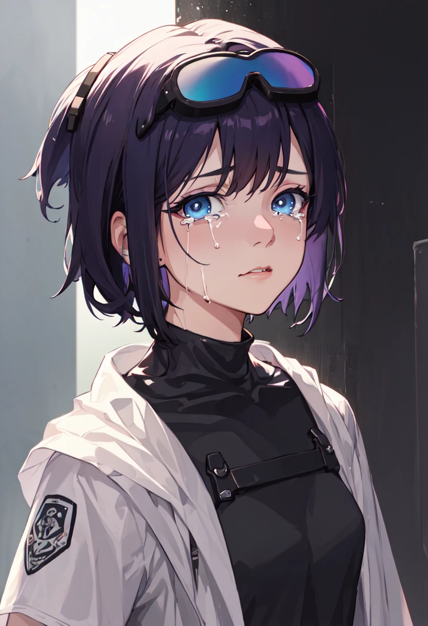 best quality, masterpiece, highres, solo, (andreana_arknights:1.10), crying, sobbing, tears, portrait, looking at viewer, 29 <lora:andreana_arknights:0.80>