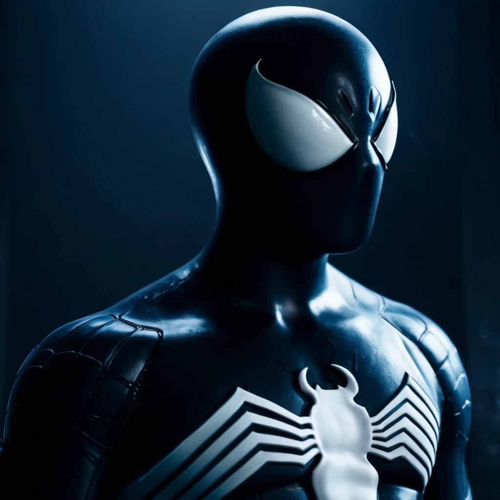 cinematic film still of <lora:Symbiote Suit:0.8>
<lora:Symbiote Style v2:1> Symbiote Style
A Symbiote Suit of a man with a strange face and a strange body,Spider-Man Symbiote Suit,solo,looking at viewer,1boy,male focus,facing viewer , realistic, realism, photorealism, hyperrealism, hyperrealistic, realistic, sharp, detailed, cinematography style, film light style, still, professional photography, artistic, perfection, contrast, cinematic, filmic, high quality photo, 8k quality, colorful, dark shadow, shallow depth of field, vignette, highly detailed, high budget, bokeh, cinemascope, moody, epic, gorgeous, film grain, grainy