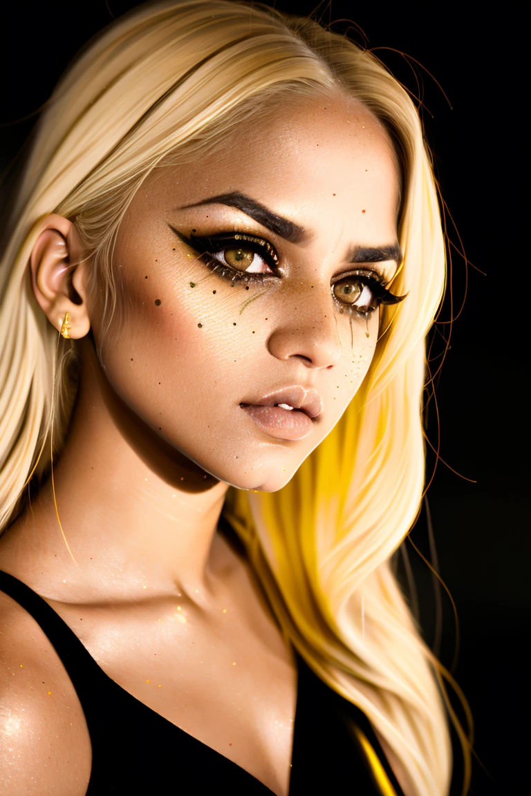 tv_Mindy_MXAI, , , sad expression, extreme closeup shot, black background,, 8k resolution, highres, high detail, sharp focus, detailed skin, 8k uhd,