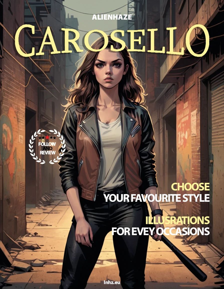 Brunette woman with long, flowing hair, (wearing a fitted leather jacket:1.1), standing in a dimly lit, urban alleyway, (holding a baseball bat:1.2), with a determined and focused expression, (dressed in casual, yet stylish clothing:1.1), (illustrated in a realistic and detailed art style:1.1), (using a muted and earthy color palette:1.1), (with subtle shading and highlighting to emphasize form and texture:1.1), (conveying a sense of strength and resilience:1.1), (surrounded by a gritty and atmospheric environment:1.1).