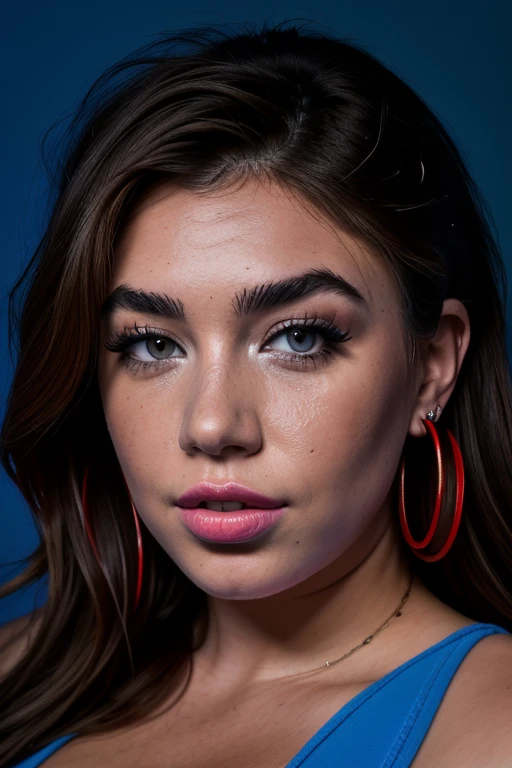 DEN_lils_lilsyourfav,
(headshot:1.2) portrait on a (plain dark background:1.2), (headshot:1.2), (face focus:1.1), intricate (beautiful eyes:1.2), (wide open eyes:1.1), Big eyes, clean photo, lighting from behind, (Red lighting from the left:1.3), (Blue lighting from the right:1.3),
bokeh, f1.4, 40mm, photorealistic, raw, 8k, textured skin, skin pores, intricate details <lora:epi_noiseoffset2:1>, epiCRealism