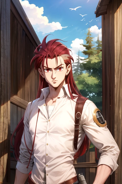(best quality:1.1), (masterpiece:1.4), still, , upper body, , , , 1boy, solo, male focus, <lora:donny_nnt_mny:0.8>, donny_nnt_mny, red hair, red eyes, long hair, , soft science fiction, HDR