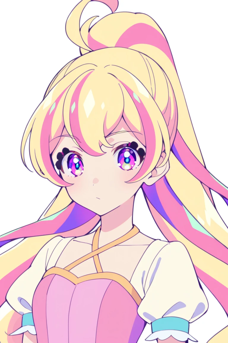 1girl, solo ,hana_aikatsu, portrait, looking at viewer, pink dress