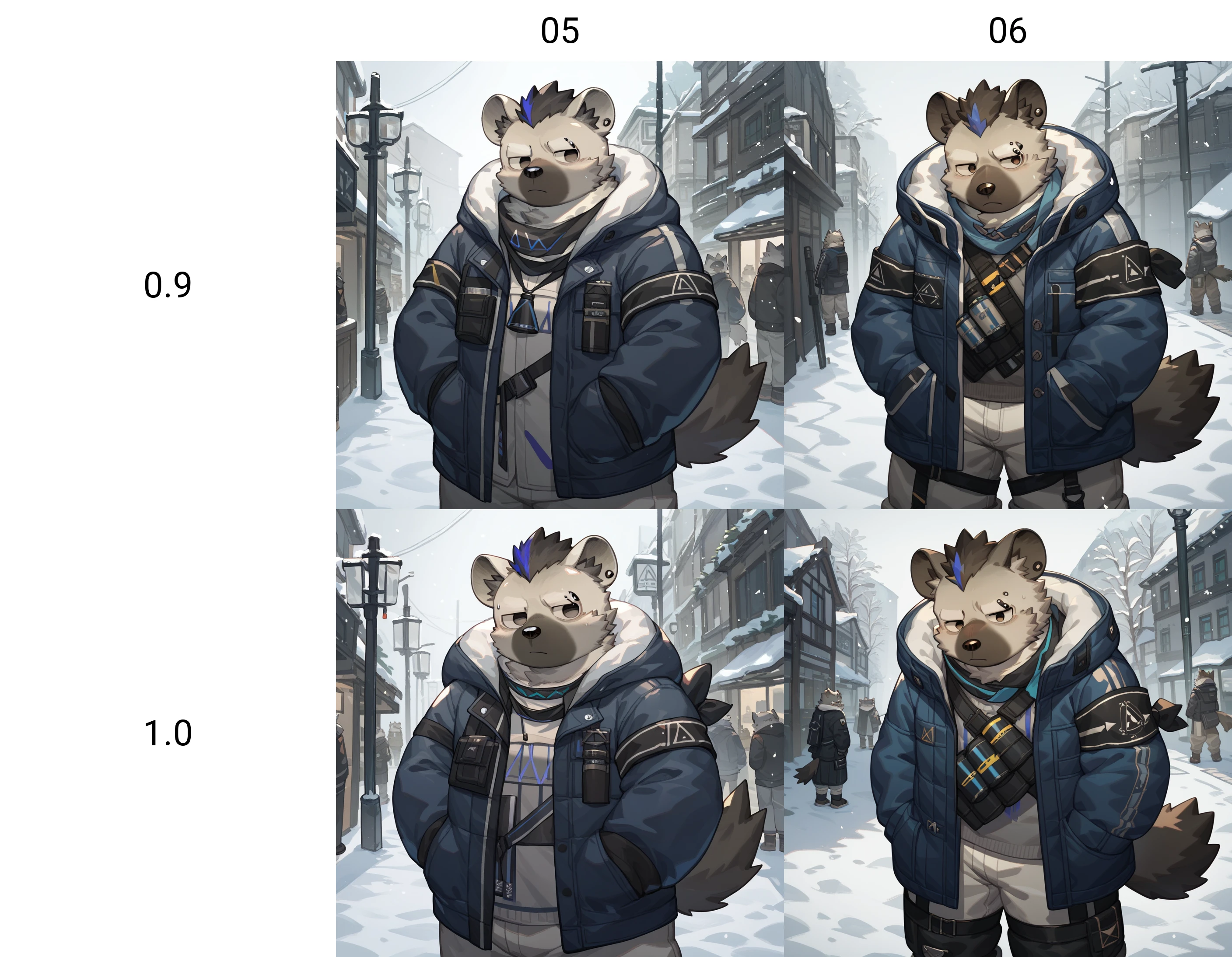 score_9, score_8_up, score_7_up, score_6_up, score_5_up, score_4_up, spot_arknights,anthro,male,kemono,overcoat,winter,snow,<lora:spotxl-000005:0.9>, (haj:0.5),fty