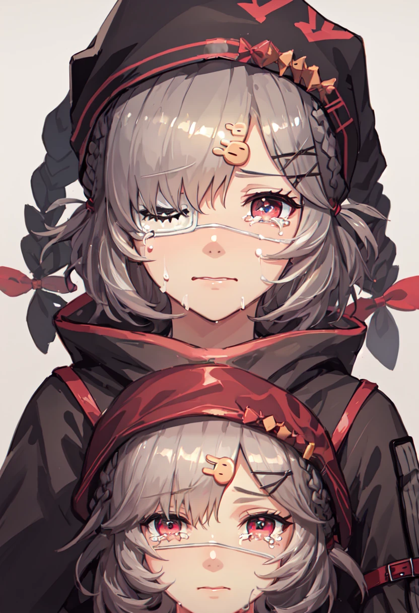 best quality, masterpiece, highres, solo, (popukar_arknights:1.10), crying, sobbing, tears, portrait, looking at viewer, 28 <lora:popukar_arknights:0.80>