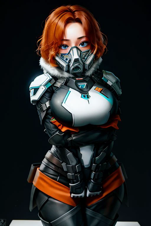 score_10,score_9,score_8_up,score_7_up,score_6_up,masterpiece,high quality,highres, simple background,1girl,snegurochka, fantastic graphics,curvy, big breast, horny face, cube body, orange hairs, blue eyes, mask