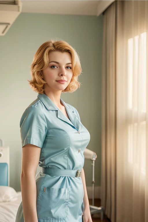 EriB3eTTXV1B,
a beautiful woman posing for masterpiece photo in nurse uniform, standing near a machine in a room with curtains and a curtained window behind her, (1960s nurse uniform:1.2), (hospital setting),
(professional photo shooting), (high buget photo), (extremely detailed skin), (flawless skin), (model pose), (highly detailed facial features),
(perfect color grading), (High-quality textures and materials), (perfect setup and environments:1.9), (accurate light and shadow effects), (perfect visual quality),
(natural light), (high quality photography), (intricate details), (8k), (HDR), (sharp focus), (close-up portrait:1.2)