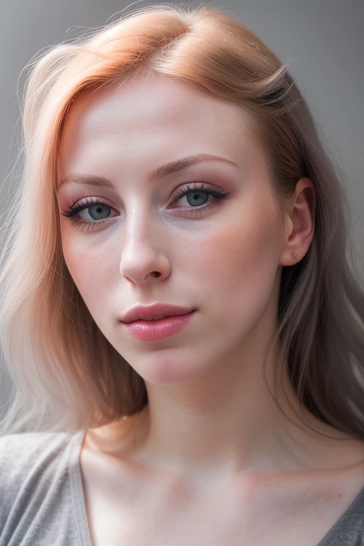 DEN_lady_melamori,
((headshot:1.2) portrait on a (plain grey background:1.2), (headshot:1.2), (face focus:1.1), windswept chaotic hair, soft lighting, low contrast, low saturation:1.2),
bokeh, f1.4, 40mm, photorealistic, raw, 8k, textured skin, skin pores, intricate details <lora:epi_noiseoffset2:1>, epiCRealism