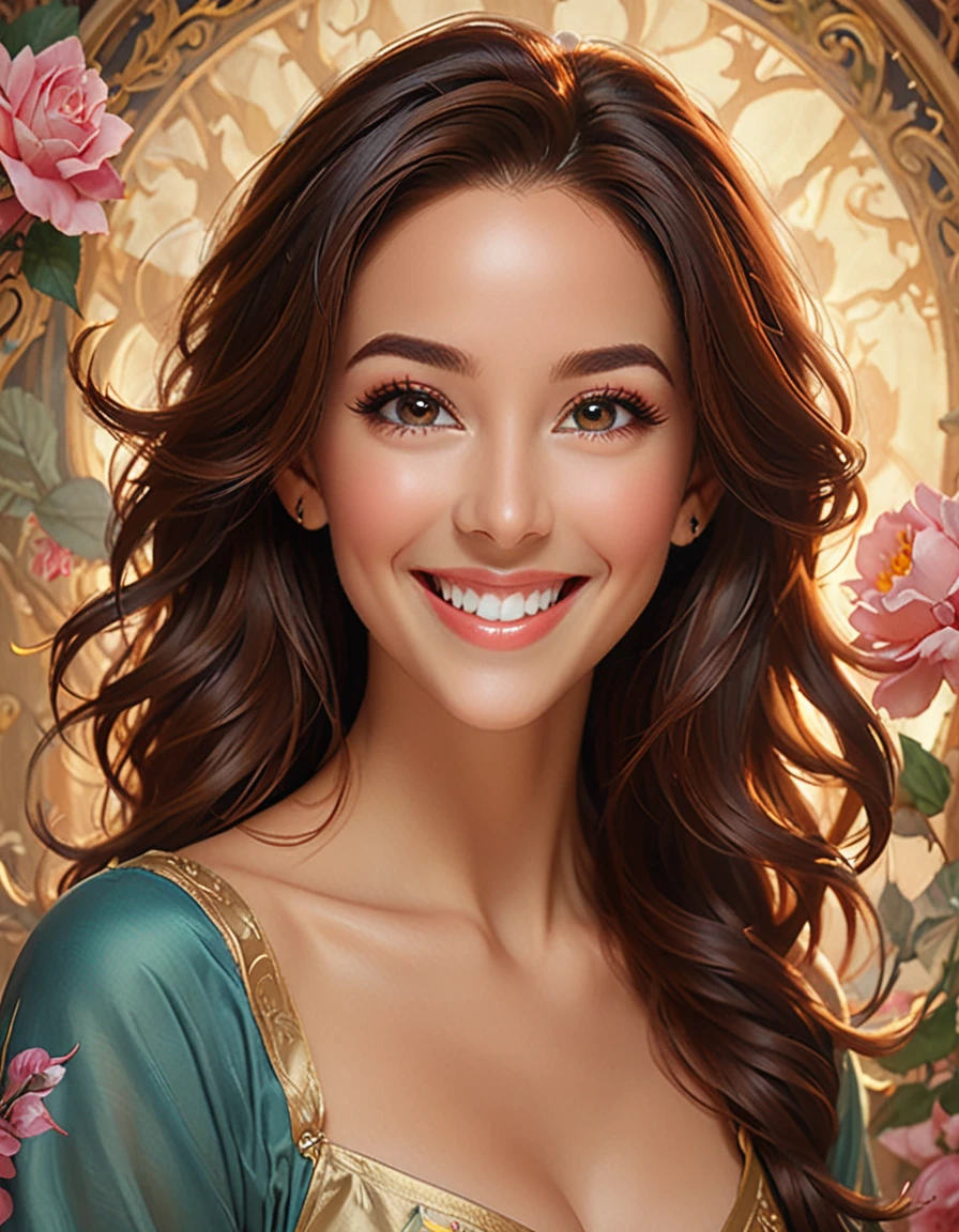 Rosa from Colombia, short slicked-back mocca hair, amazing lifelike award winning pencil illustration of lin-Manuel Miranda trending on art station artgerm Greg rutkowski alphonse mucha cinematic, astral projection sanctuary, inner journey exploration, spiritual guidance, soul awakening <lora:happy_dora_notrigger_v42:1>