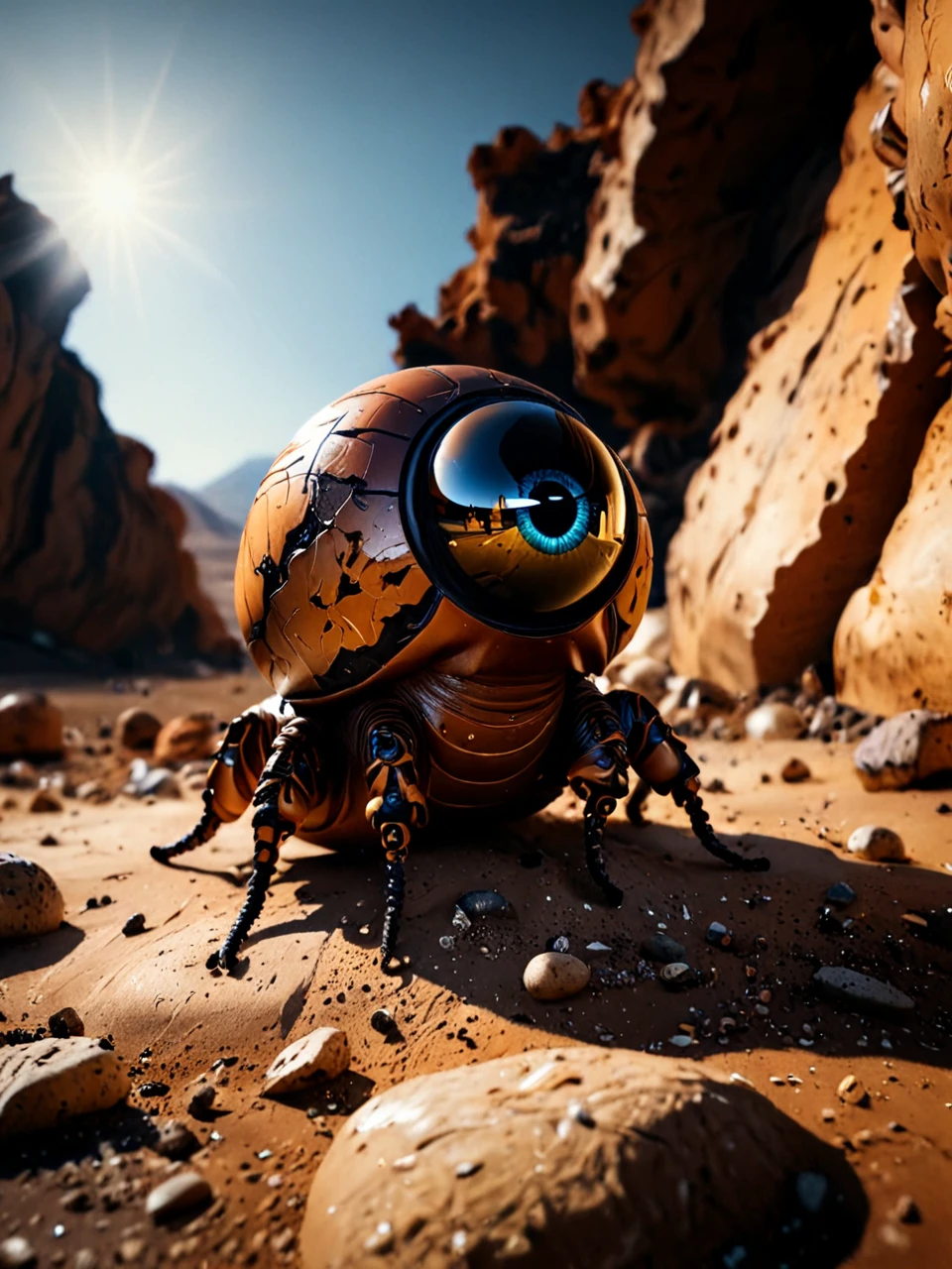 realistic cinematic photo, source_science. still life, mars pod landed, cracked rocky stone, huge mars alien snail with protruding long-tentacle-eye, spill, stone shards, dust smoke
fixl-art