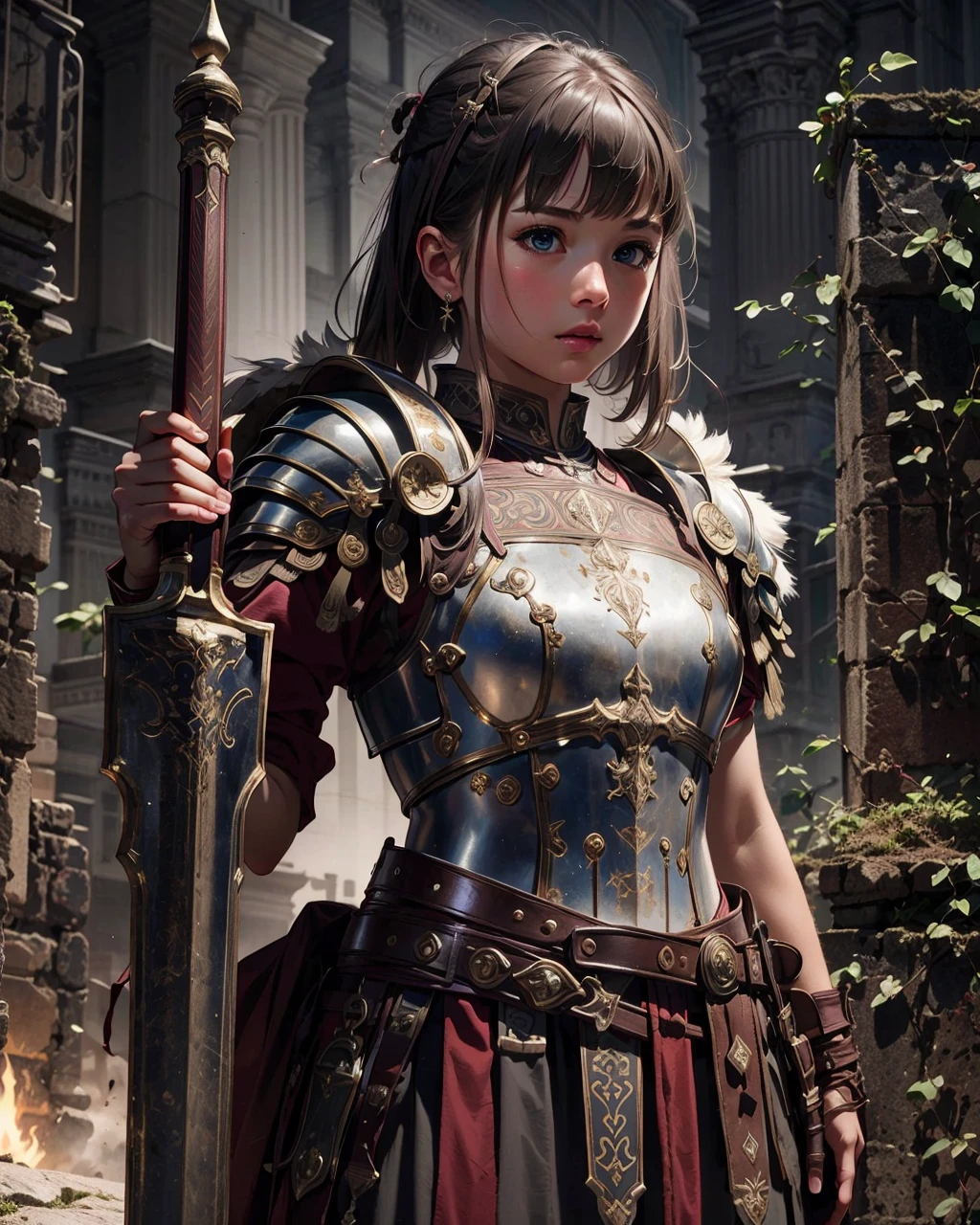 best quality,masterpiece,highly detailed,ultra-detailed, 
<lora:neg4all_bdsqlsz_V3.5:-1>  1girl, upper body, 
  <lora:buster-sword:1> å·¨å,  armor, holding weapon, <lora:cartoonisationer:1> <lora:cartoonisationer-21st_ce:1>
<lora:LiquidColloid:-1.5>  <lora:RomanLegionary:0.7> romanlegionary, armor