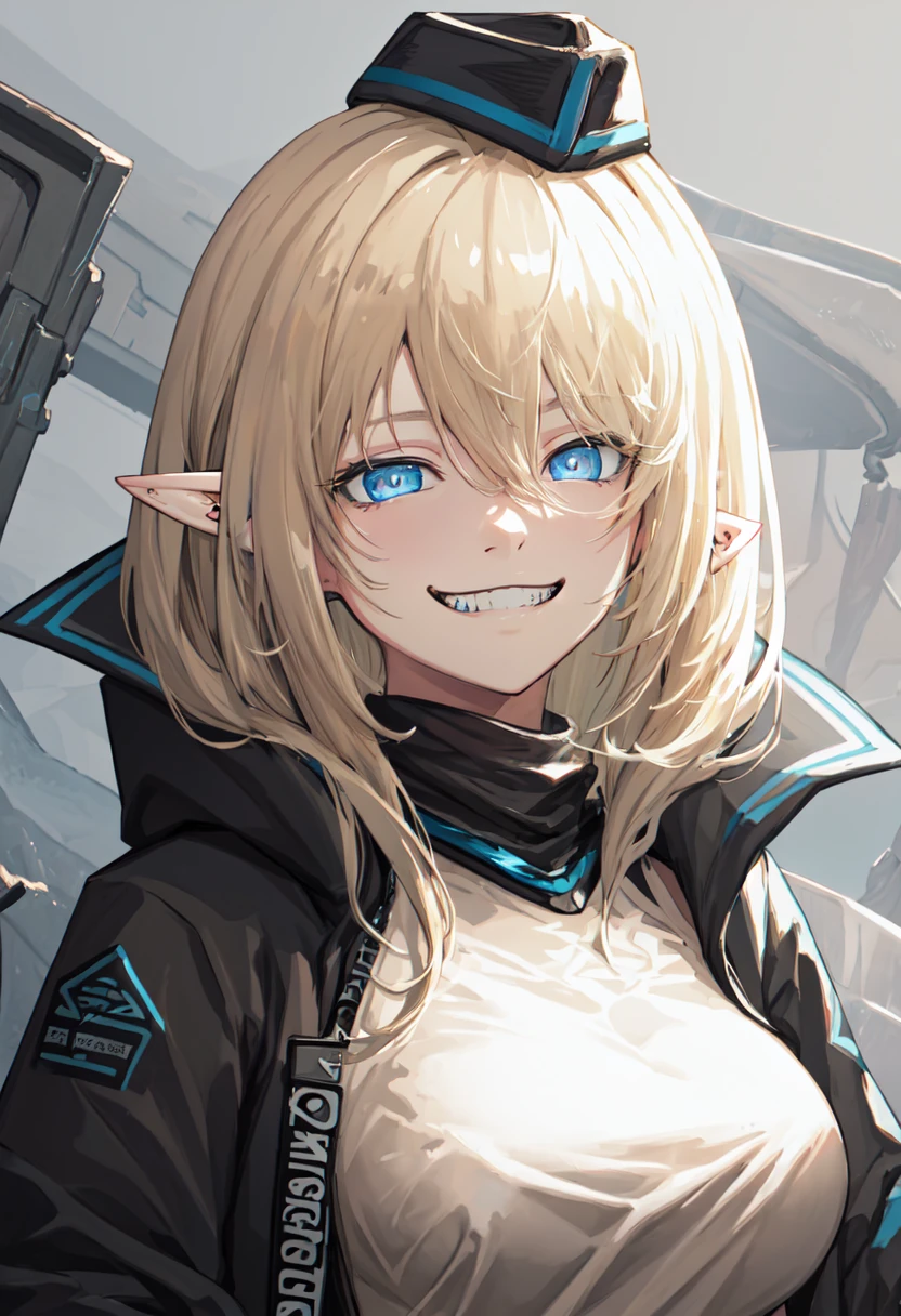 best quality, masterpiece, highres, solo, (durin_arknights:1.10), evil grin, evil smile, grin, portrait, looking at viewer, 31 <lora:durin_arknights:0.80>