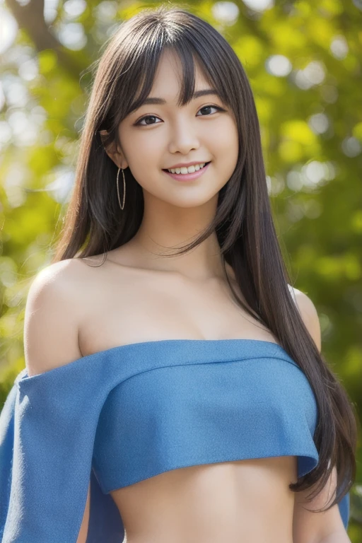 1girl, (cropped top:1.4),(sleeveless, off shoulder:1.4),(RAW photo, best quality), (realistic, photo-realistic:1.8), masterpiece, an extremely delicate and beautiful, extremely detailed, 2k wallpaper, Amazing, finely detail, extremely detailed CG unity 8k wallpaper, ultra-detailed, highres, beautiful detailed girl, extremely detailed eyes and face, beautiful detailed nose, beautiful detailed eyes,(sun light, blue sky:1.8),(in the city:1.4),perfect anatomy,(blurry,bokeh backgound),(slender body:1.6),(close up face:1.4),(gently smile,friendly, warm:1.8),(looking at viewer:2.0),(young japanese idol:1.8),(smooth long hair:1.8), (brown eyes:1.8), (cleavage:1.2), dalcefo, <lora:youmiyahina_lora-chilled_03:0.8>