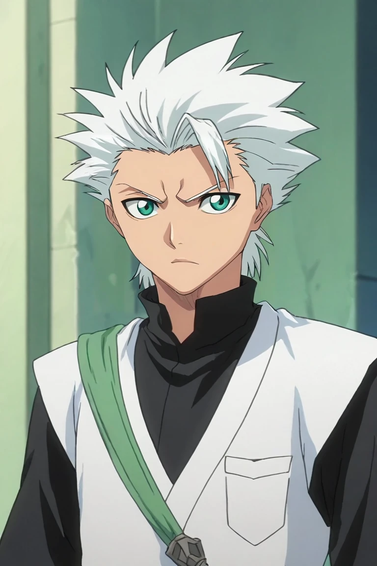 score_9, score_8_up, score_7_up, score_6_up, score_5_up, score_4_up, BREAK source_anime, anime screencap, , , looking at viewer, upper body, depth of field, 1boy, solo, male focus, <lora:toushirou_hitsugaya_pony:0.94>, toushirou_hitsugaya, , , vandal costume, science fiction detective, , <lora:sdxl_lightning_8step_lora:1>