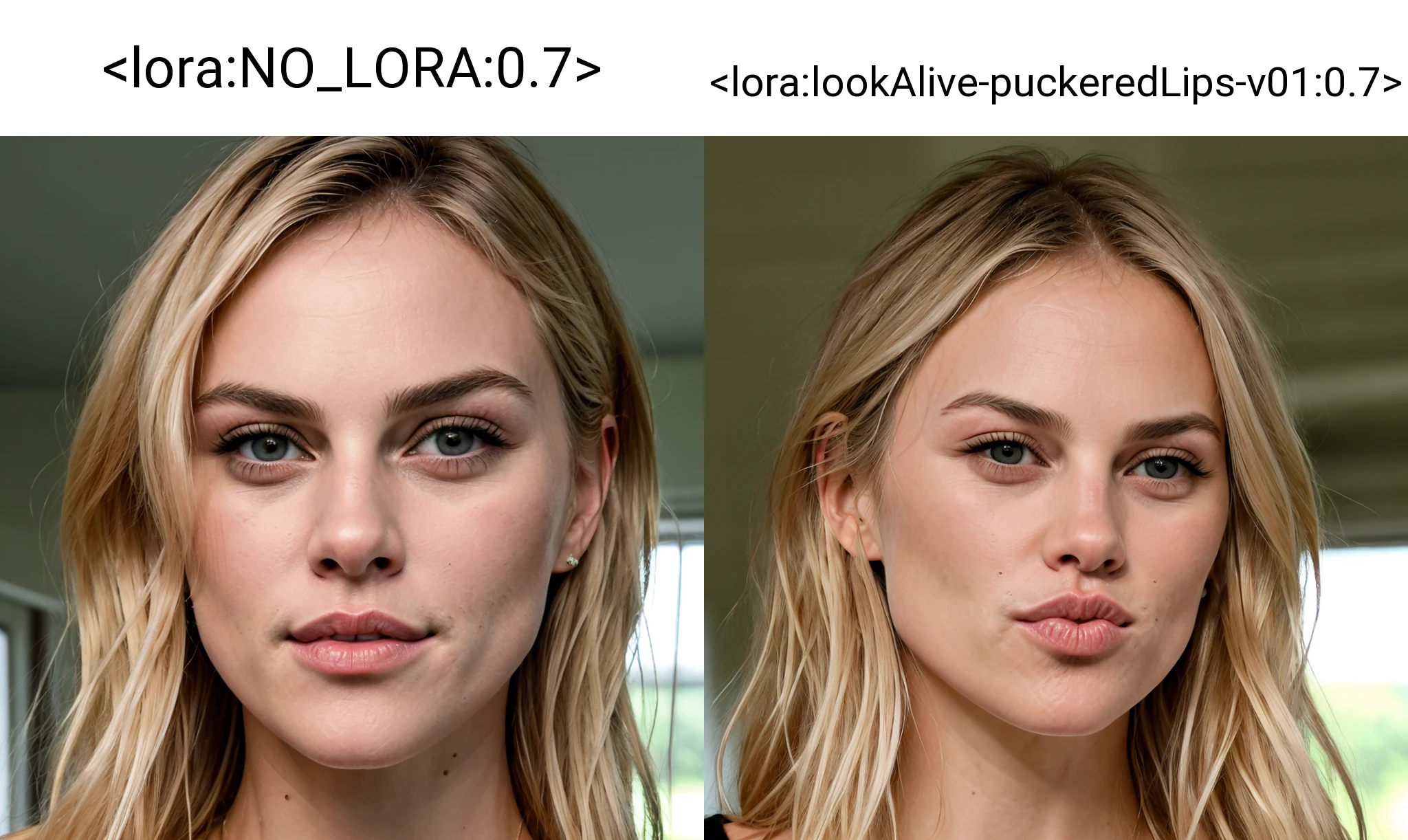Look alive! Puckered lips facial expression / emotion (kissing face)