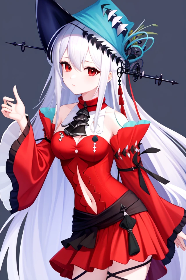 <lora:æµå¿æ¯å¡èv3:1:lbw=char>,a girl named skadi,skadi,1girl,red dress,official alternate costume,ascot,hat,ribbon,navel,wide sleeves,high quality,best quality,, (masterpiece,best quality,high quality:1.4),absurdres,