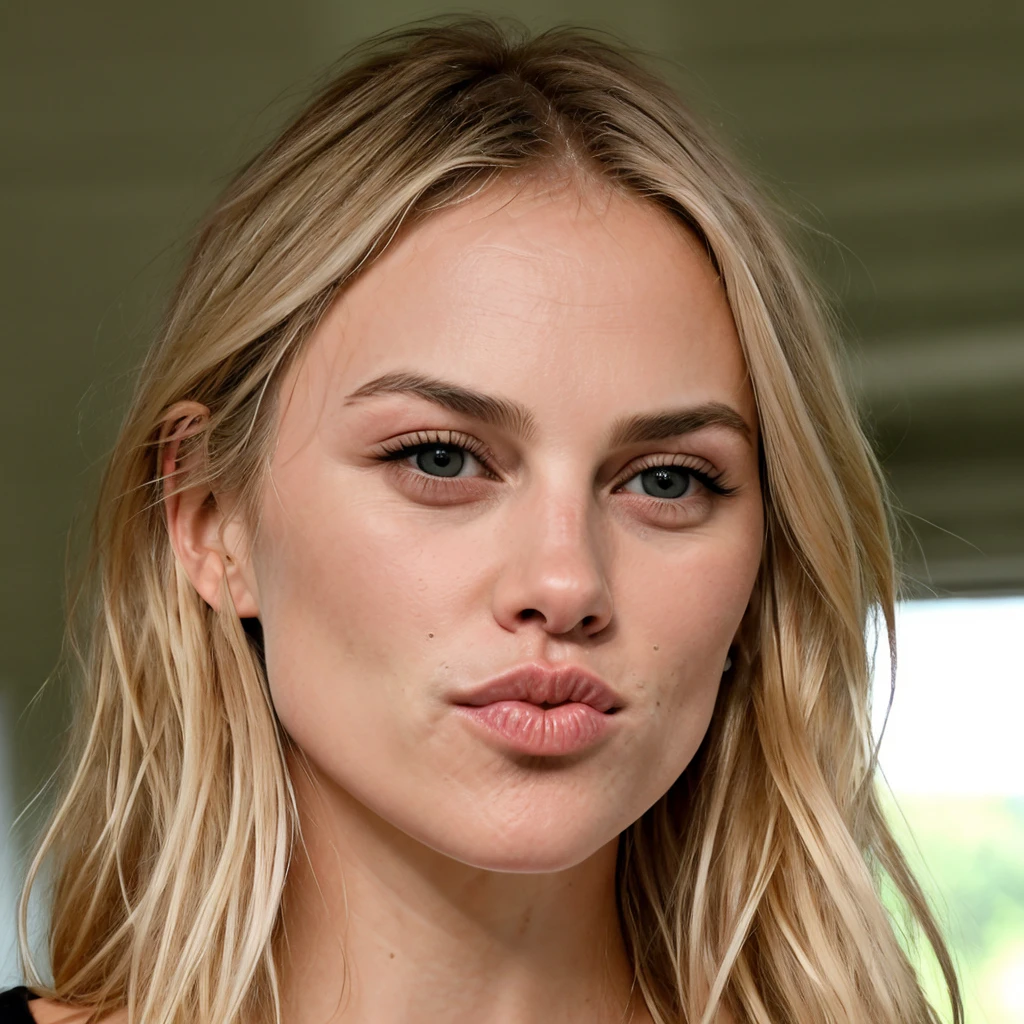 Look alive! Puckered lips facial expression / emotion (kissing face)