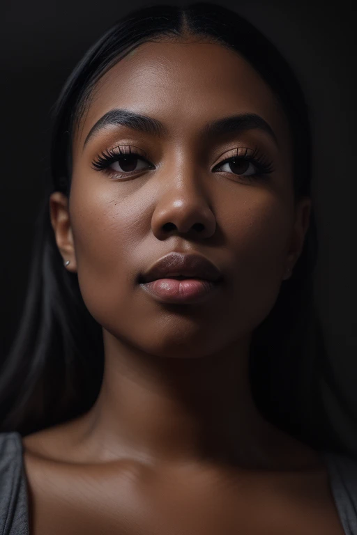 DEN_lailathebrat_OF,
((headshot:1.2) portrait on a (plain dark grey background:1.2), (headshot:1.2), (face focus:1.1), (soft focus:1.2), low lighting, (out of focus:1.2):1.2),
bokeh, f1.4, 40mm, photorealistic, raw, 8k, textured skin, skin pores, intricate details  <lora:epi_noiseoffset2:1>, epiCRealism