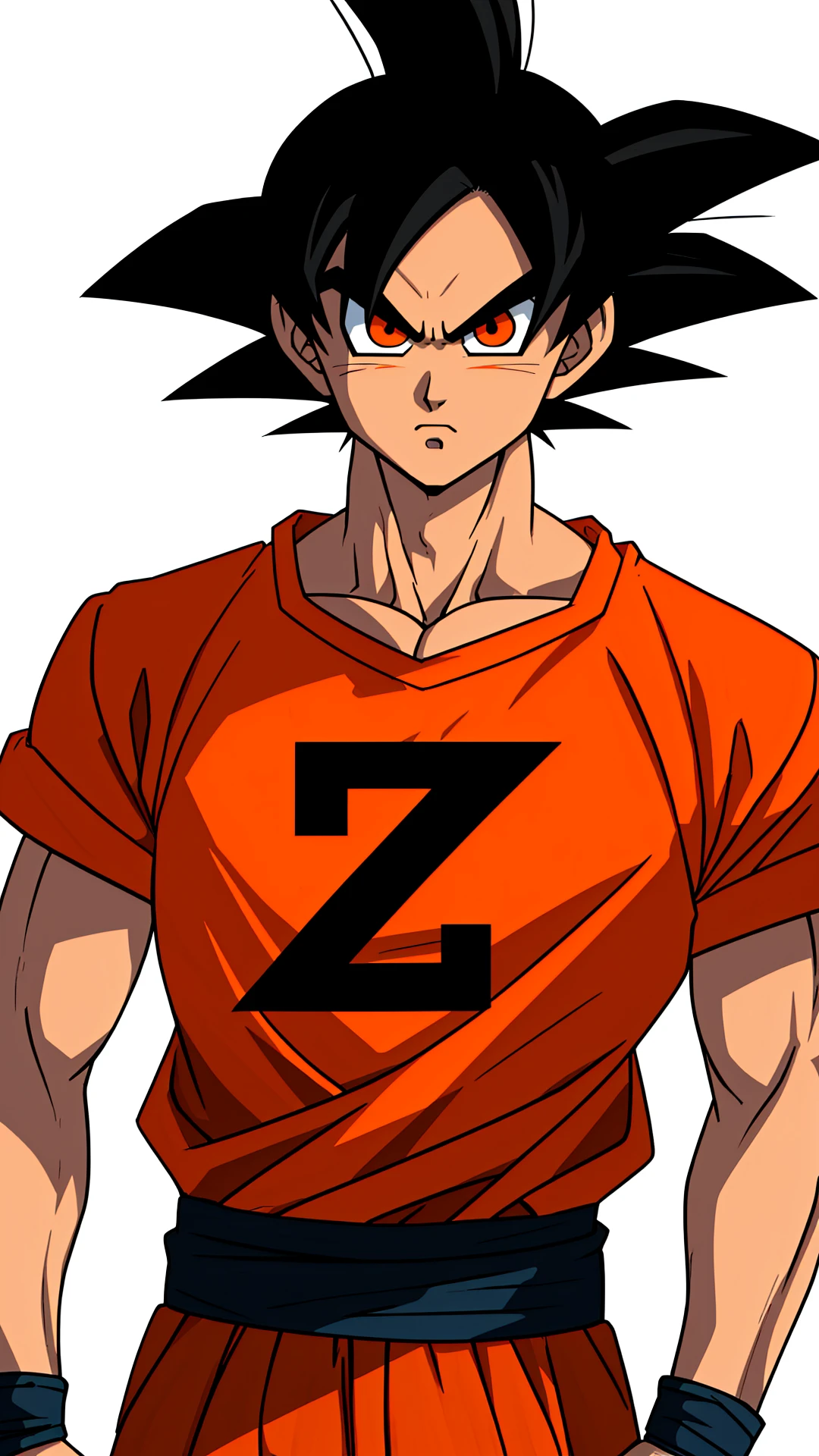 <lora:LettersOnShirt:1> letter Z, Z, orange shirt,  <lora:Son Goku - Dragon Ball:0.7> son goku, 1boy, black hair,