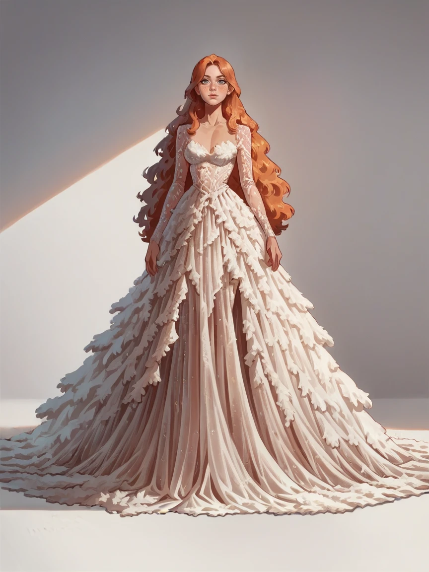 score_9, score_8_up, score_7_up, score_6_up, score_5_up, score_4_up, woman,  <lora:s4ltXLP2:0.5> s4lt, white gown, long hair, ginger hair, full body, crystals, purple, blue