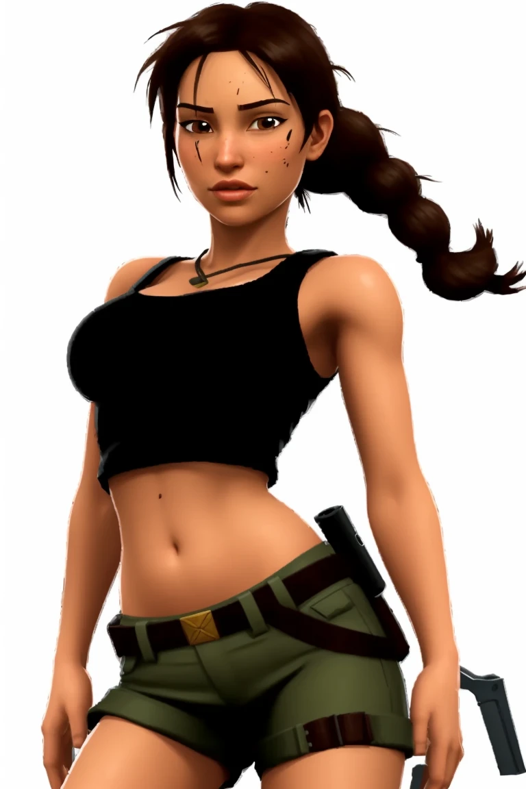 Lara Croft in the game Minecraft, Chibi