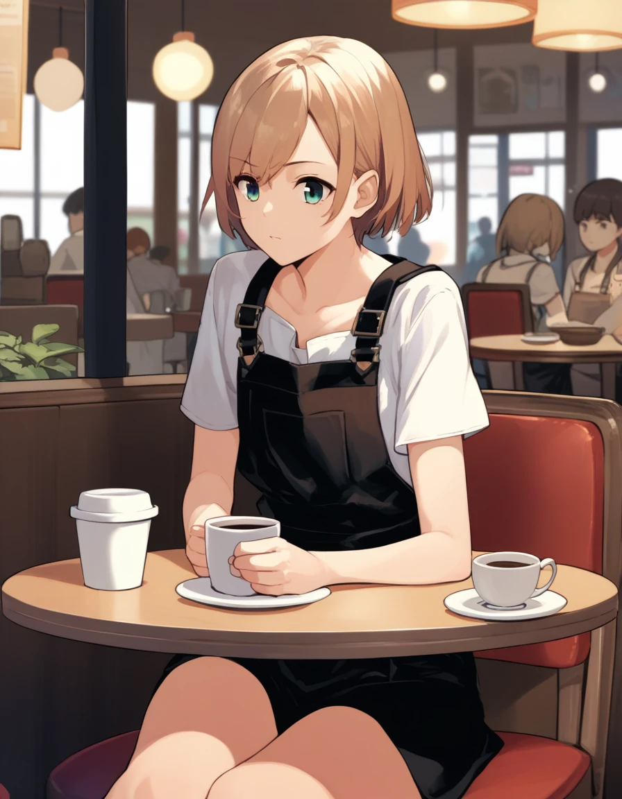 score_9,  score_8_up, score_7_up, source_anime
<lora:miyamori-ponyxl-000006:1> miyamori, white shirt, pinafore dress, black dress, short dress,
sitting, cafe, coffee, chair, table