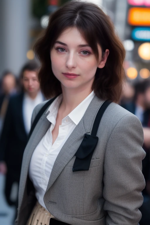 DEN_princess_tay,
(walking down Hollywood boulevard, a busy street scene, public, bustling, crowds, wearing a skirt and blazer:1.2), <lora:ClothingAdjuster3:-1.3>, bokeh, f1.4, 40mm, photorealistic, raw, 8k, textured skin, skin pores, intricate details  <lora:epi_noiseoffset2:1>, epiCRealism