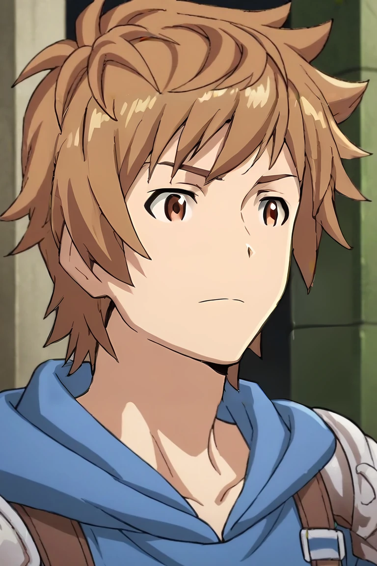 score_9, score_8_up, score_7_up, score_6_up, score_5_up, score_4_up, BREAK source_anime, anime screencap, anime coloring, official style, , upper body, , 1boy, solo, male focus, <lora:gran_granblue_fantasy_pony:1>, gran_granblue_fantasy, brown hair, brown eyes, , The Isle of Doom, , <lora:sdxl_lightning_8step_lora:1>