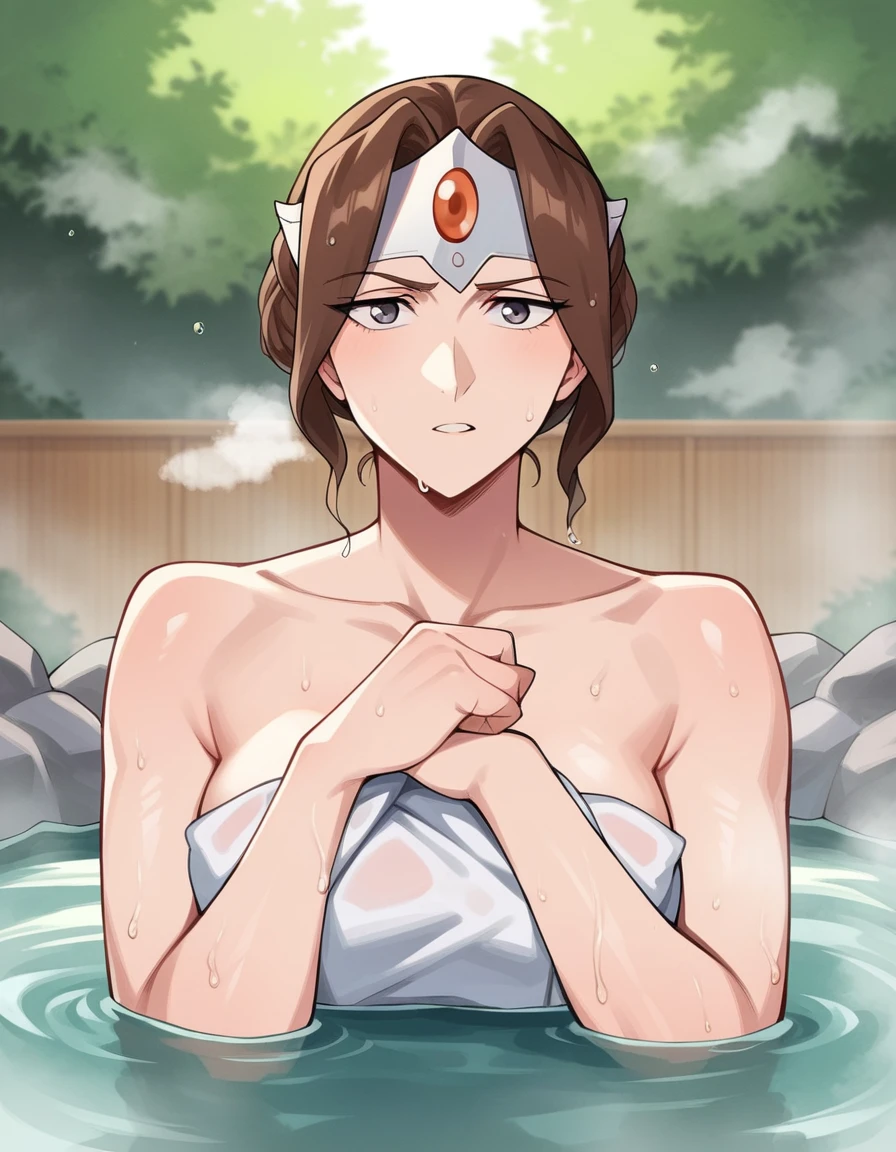 score_9, score_8_up, score_7_up, source_anime,
dotamirana, <lora:dota-mirana-ponyxl-lora-nochekaiser:1>,
mirana, circlet, brown hair, grey eyes,
nude, naked, 
outdoors, onsen, towel, naked towel, steam, bathing, nude cover, partially submerged, water, bath, steam censor, wet towel,
looking at viewer,