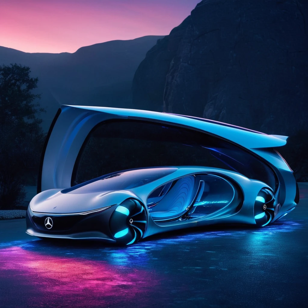 UHD, 4k, ultra detailed, cinematic, a photograph of <lora:Mercedes AVTR:0.5>
Mercedes AVTR a futuristic car with a open window and front light on at after noon sunset outdoors,Inspired by the future,Mercedes-Benz,VISION AVTR,outdoors,sky,no humans,ground vehicle,scenery,motor vehicle,science fiction,sunset,car,road,vehicle focus,sports car , detailed background, futuristic car, epic, beautiful lighting, inpsiring