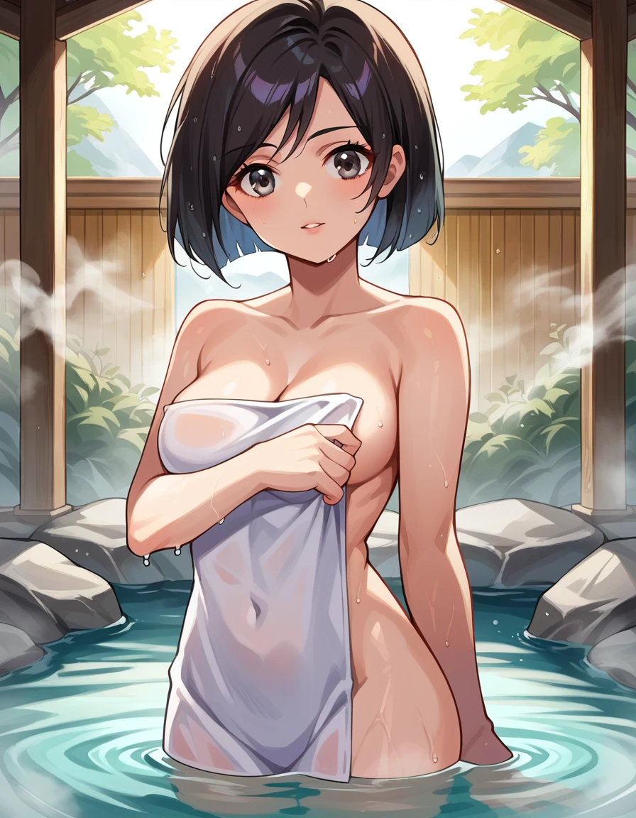 score_9, score_8_up, score_7_up, source_anime,
garnet, <lora:garnet-til-alexandros-xvii-ponyxl-lora-nochekaiser:1>,
garnet, grey eyes, short hair, swept bangs, black hair,
, ,
outdoors, onsen, towel,  towel, steam, bathing,  cover, partially submerged, water, bath, steam censor, wet towel,
looking at viewer, dutch angle, cowboy shot,