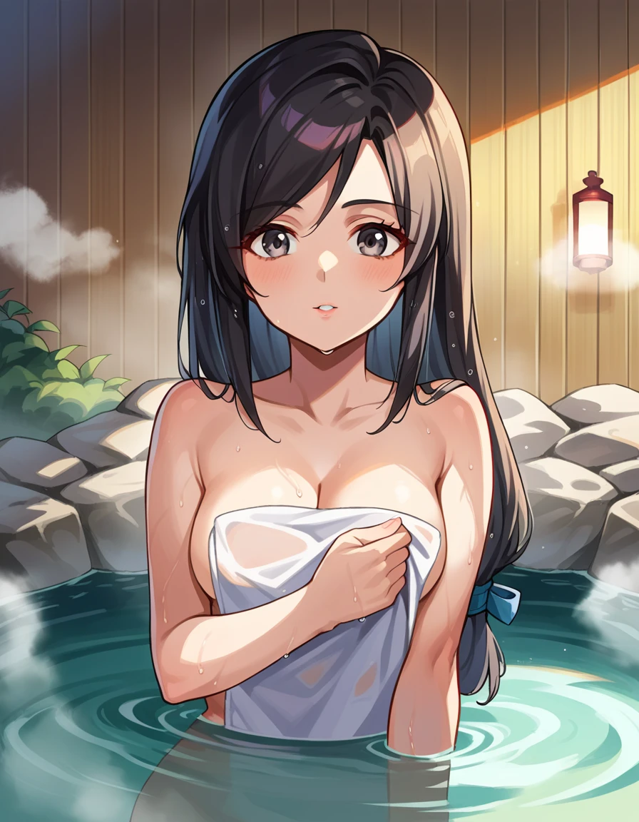 score_9, score_8_up, score_7_up, source_anime,
garnet, <lora:garnet-til-alexandros-xvii-ponyxl-lora-nochekaiser:1>,
garnet, grey eyes, long hair, black hair, low-tied long hair, swept bangs, hair ribbon,
nude, naked,
outdoors, onsen, towel, naked towel, steam, bathing, nude cover, partially submerged, water, bath, steam censor, wet towel,
looking at viewer, dutch angle, cowboy shot,