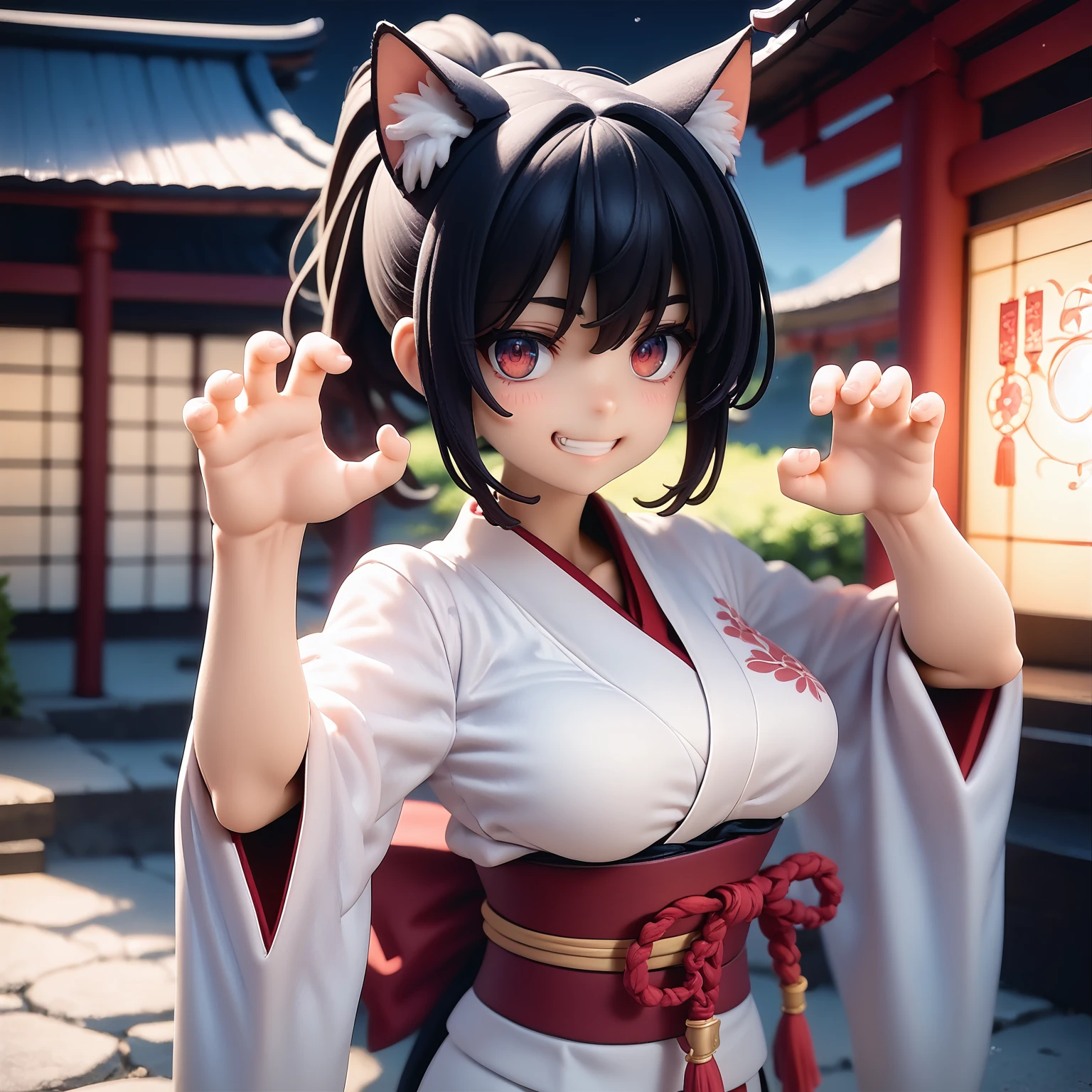 score_9,score_8_up,score_7_up,
PVCstyle,
BREAK
1girl,
cat_ears,
red_eyes,
grin,
claw_pose,
kimono,
shrine,