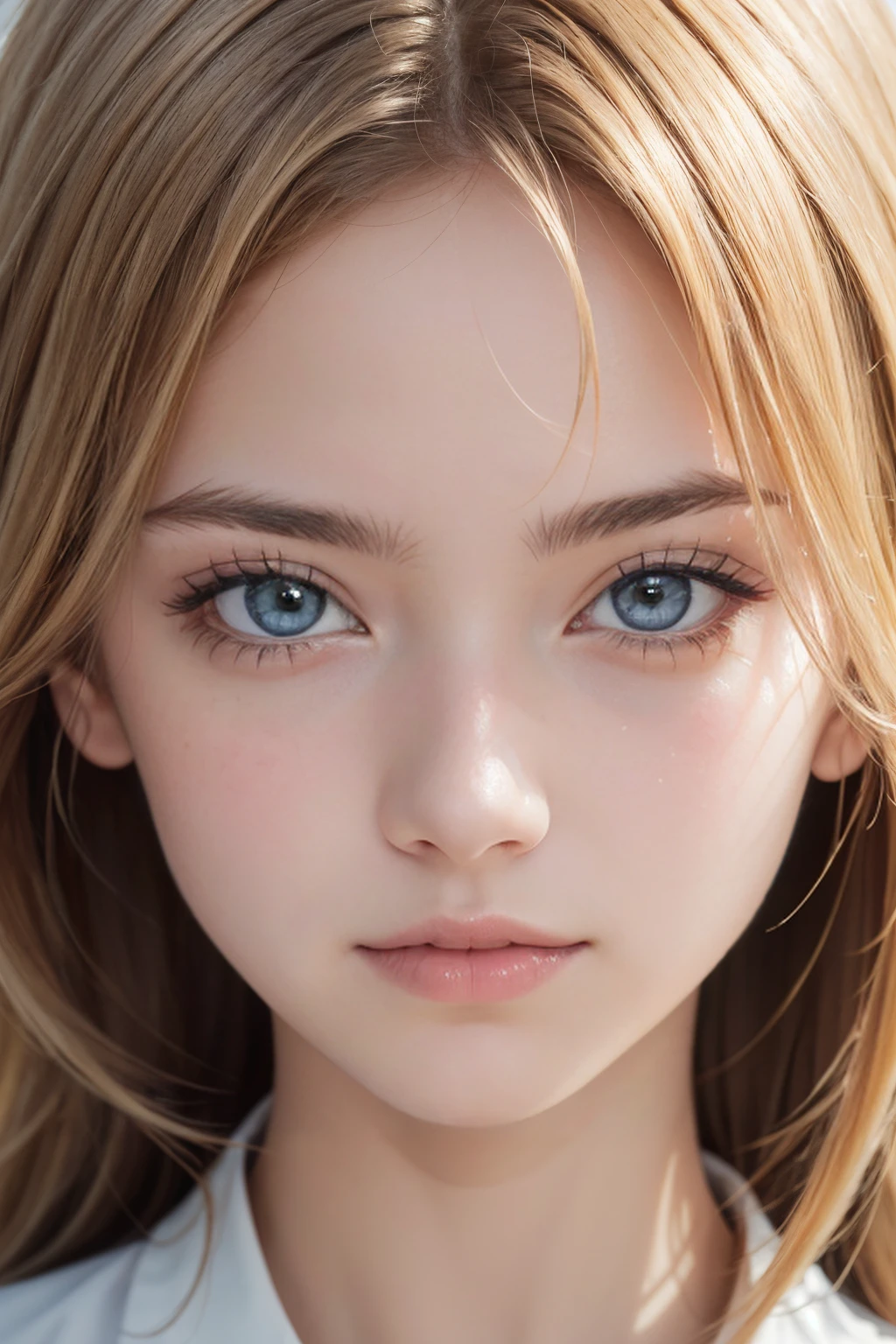 1girl, (close up:1.2), masterpiece, best quality, RAW photo, 16k wallpaper, extremely detailed CG, amazing, finely detail, ultra detailed, hyperrealistic, official art, High quality texture, incredibly absurdres, highres, beautiful face, cute girl, blonde hair, 18 years old girl,