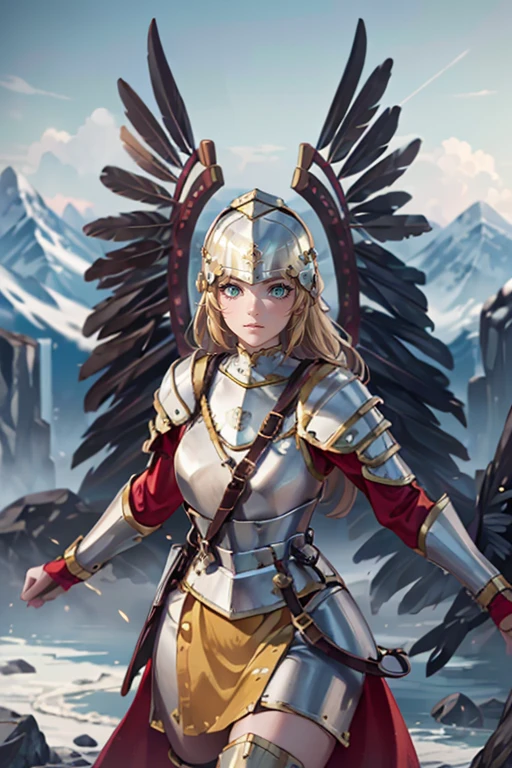 <lora:HXarmour_033d:0.8>,(wings:1.4),mountain,Hero pose,, hxarmour,1girl,(yellow armour:1.3),, ultra-detailed,extremely delicate and beautiful,(by exquisite colors block),masterpiece,best quality,unreal engine 5 rendering, light,movie,movie specffects,detailed details,HDR,UHD,8K,CG wallpaper,